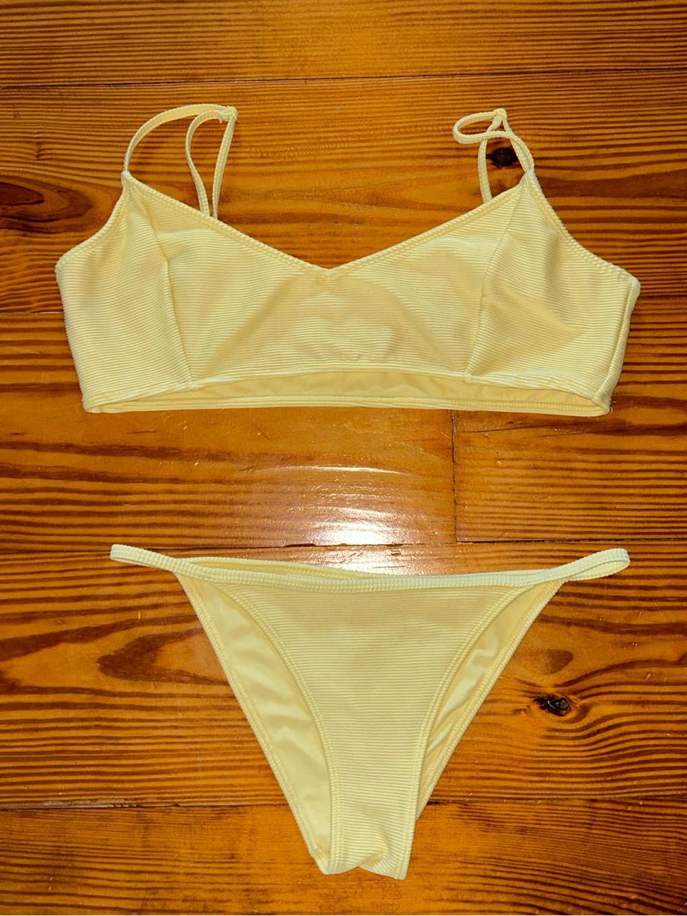 PacSun LA Hearts butter yellow bikini set